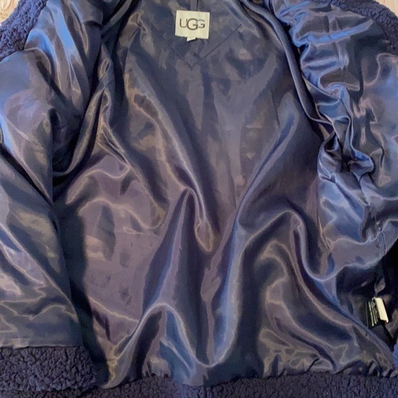 UGG Zip Up Chevron Sherpa Jacket Size XL NEW - Picture 7 of 7